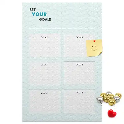 Cork Goal Planning Note Board