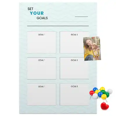 Cork Note Board Goal planning