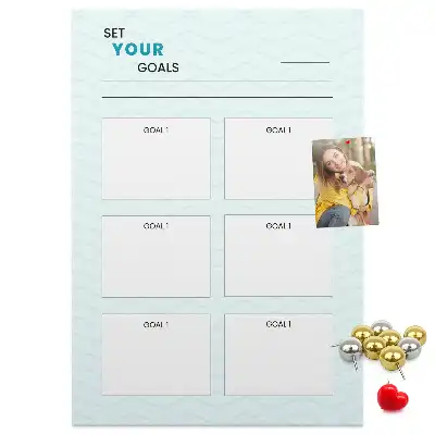 Cork Note Board Goal planning