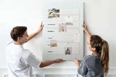 Wall cork memo board Weekly schedule