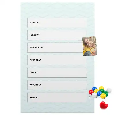 Wall cork memo board Weekly schedule