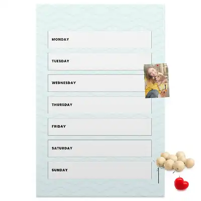 Wall cork memo board Weekly schedule