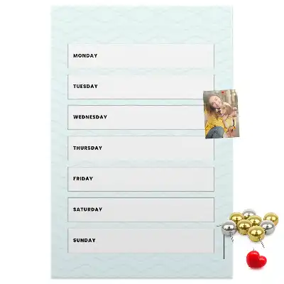 Wall cork memo board Weekly schedule