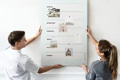 Wall cork memo board Weekly schedule