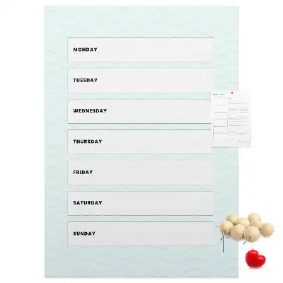 Wall cork memo board Weekly schedule