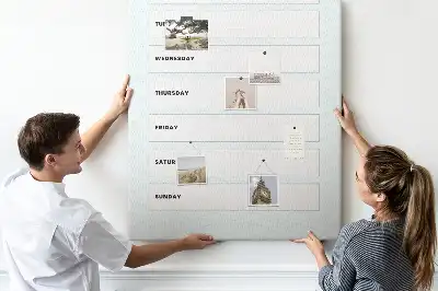 Wall cork memo board Weekly schedule