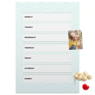 Wall cork memo board Weekly schedule