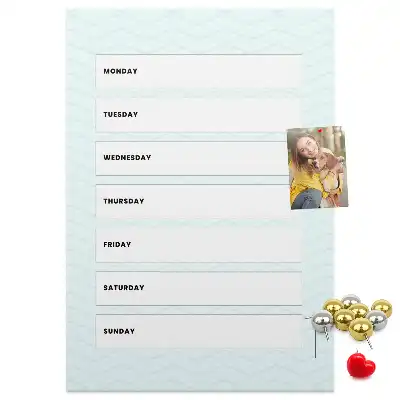 Wall cork memo board Weekly schedule