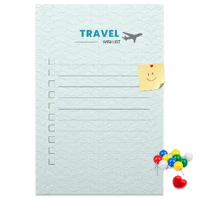 Cork pin board Travel planning