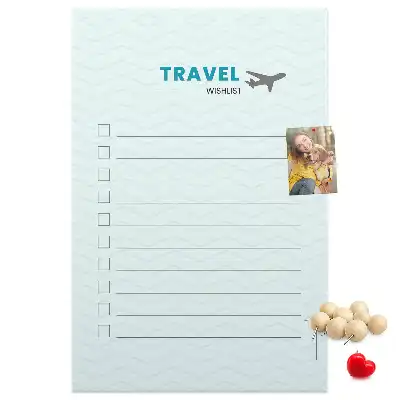 Cork pin board Travel planning