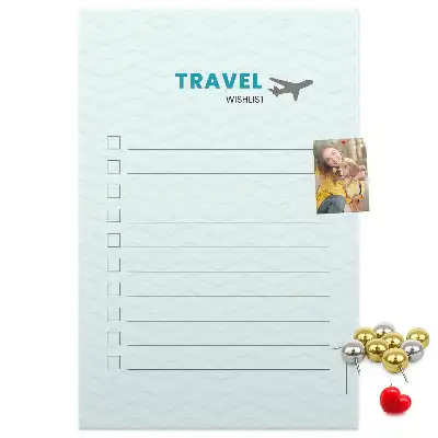Cork pin board Travel planning