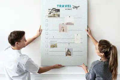 Cork pin board Travel planning