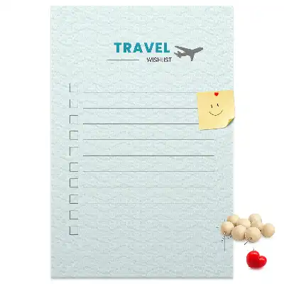 Cork pin board Travel planning