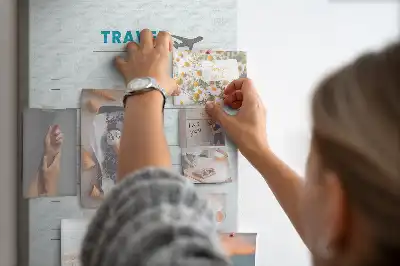Cork pin board Travel planning