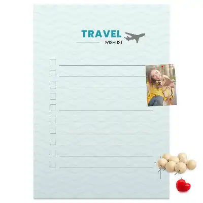 Cork pin board Travel planning