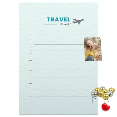 Cork pin board Travel planning