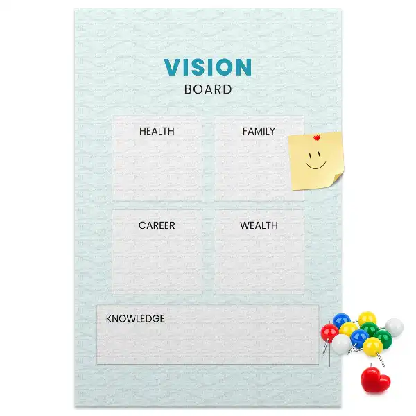 Cork Note Board and Health Planner