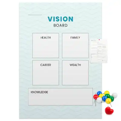 Cork Note Board and Health Planner