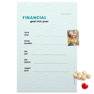 Wall cork memo board Budget planner