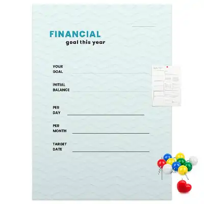 Wall cork memo board Budget planner