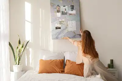 Decorative Marble Pattern Cork Note Board