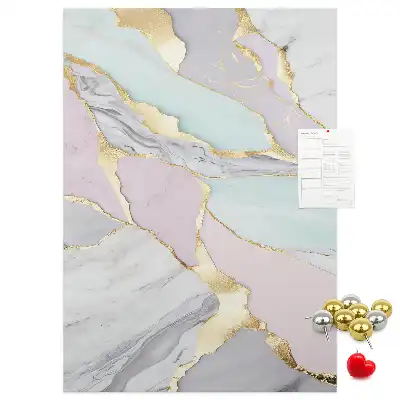 Decorative Marble Pattern Cork Note Board