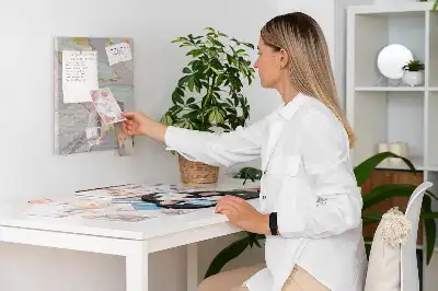 Decorative Marble Pattern Cork Note Board
