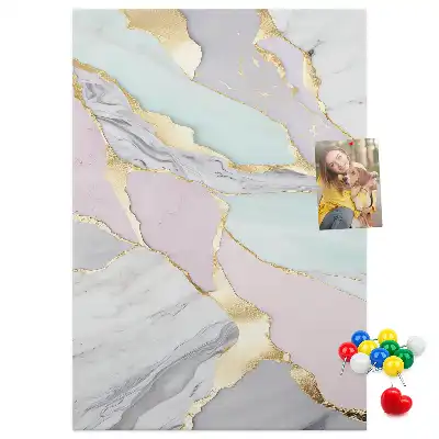Decorative Marble Pattern Cork Note Board