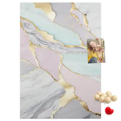 Decorative Marble Pattern Cork Note Board