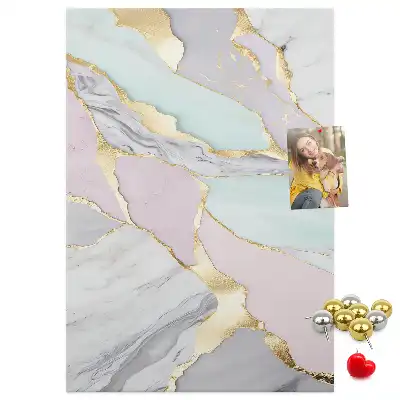 Decorative Marble Pattern Cork Note Board