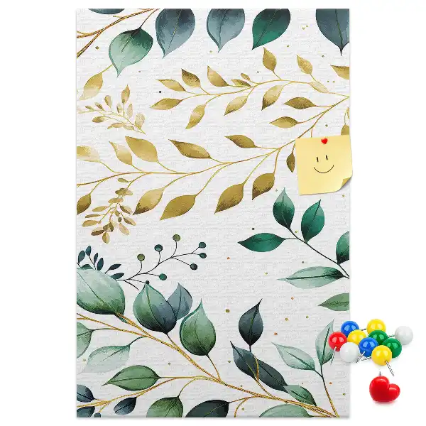 Wall cork memo board Floral pattern