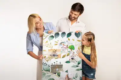 Wall cork memo board Floral pattern