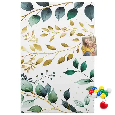Floral Pattern Wall Cork Memo Board