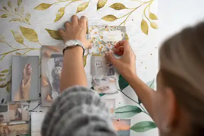 Wall cork memo board Floral pattern