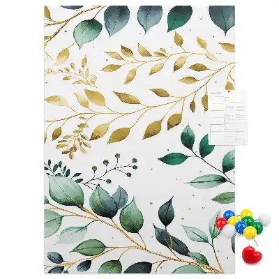 Floral Pattern Wall Cork Memo Board