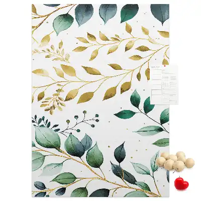 Wall cork memo board Floral pattern