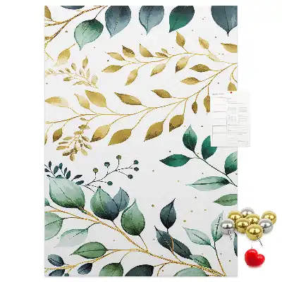 Wall cork memo board Floral pattern