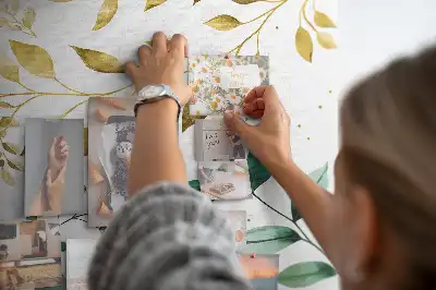 Wall cork memo board Floral pattern