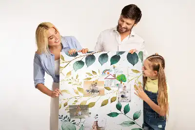 Wall cork memo board Floral pattern