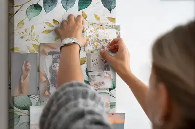 Wall cork memo board Floral pattern