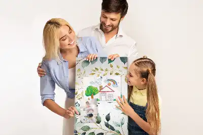 Wall cork memo board Floral pattern