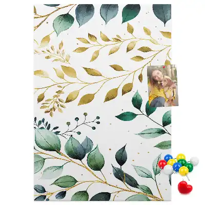 Wall cork memo board Floral pattern