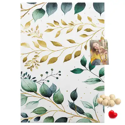 Floral Pattern Wall Cork Memo Board