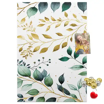 Wall cork memo board Floral pattern