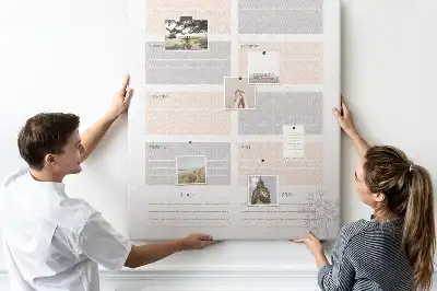 Wall cork memo board Weekly planner
