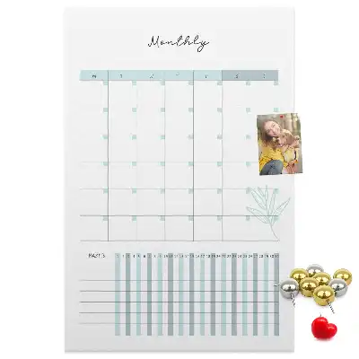 Cork pin board Monthly planner