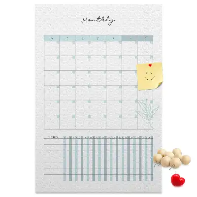 Cork pin board Monthly planner