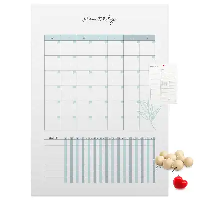 Cork pin board Monthly planner