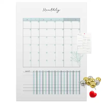 Cork pin board Monthly planner