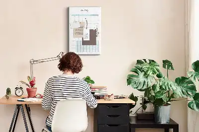 Monthly planner cork pin board